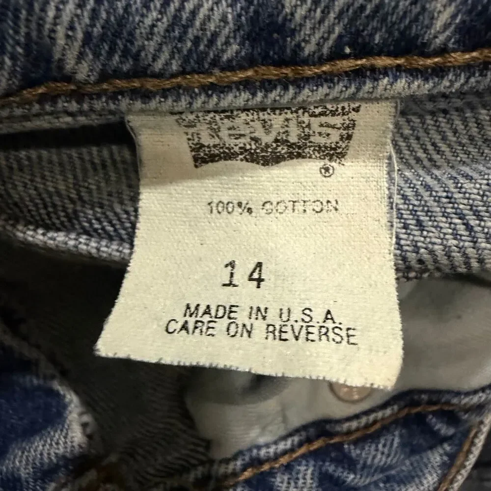 Vintage Levi’s Acid Wash 550 Denim Jeans Retro Fit Oversized Mom Jeans Sz 14 90s